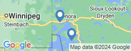Map of fishing charters in Lake of the Woods