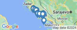 Map of fishing charters in Trogir