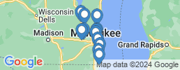 Map of fishing charters in Milwaukee