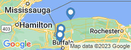 Map of fishing charters in Niagara County