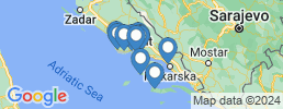 Map of fishing charters in Hvar
