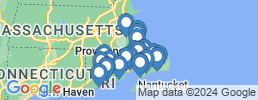 Map of fishing charters in New Bedford