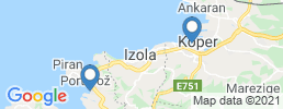 Map of fishing charters in Portorož