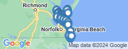 Map of fishing charters in Virginia Beach