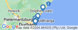 Map of fishing charters in Durban