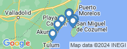 Map of fishing charters in Tulum