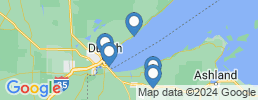 Map of fishing charters in Duluth