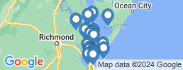 Map of fishing charters in Deltaville