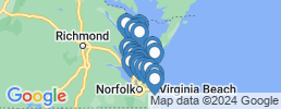 Map of fishing charters in Newport News