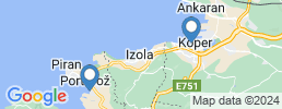 Map of fishing charters in Portorož