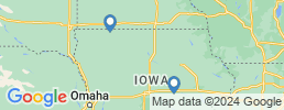 Map of fishing charters in Iowa