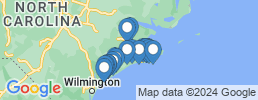 Map of fishing charters in Onslow County