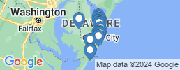 Map of fishing charters in Ocean Pines