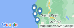 Map of fishing charters in Gold Beach
